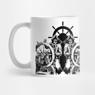 Rudder left and right - Ship to sea with violent Pirates Mug